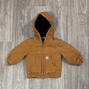 Carhartt canvas coat with quilted interior child sz 18m